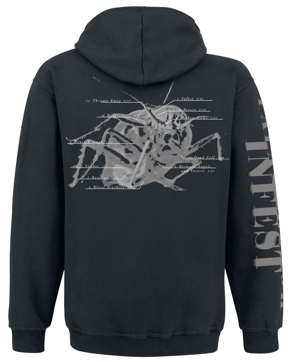 Sweat-shirt à capuche  de Papa Roach - Infest Photo - S à XXL - pour Homme - noir - Papa Roach - View 2