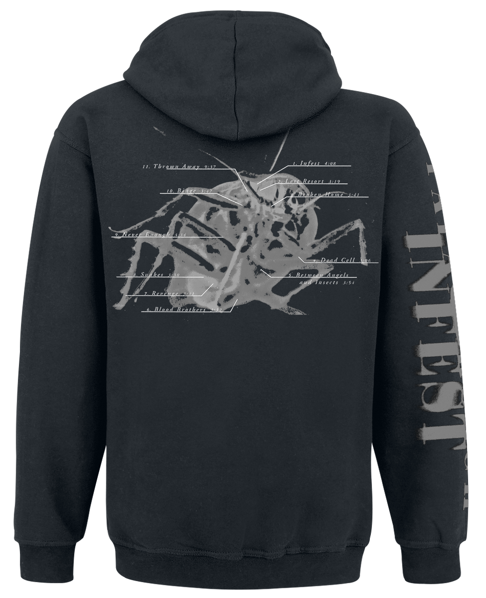 Sweat-shirt à capuche  de Papa Roach - Infest Photo - S à XXL - pour Homme - noir - Papa Roach - View 2