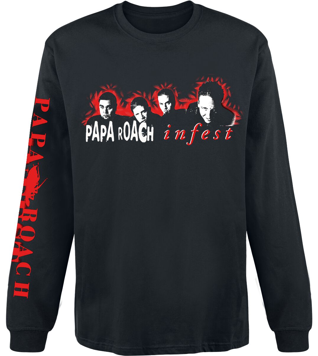 T-shirt manches longues  de Papa Roach - Infest Photo - S à XXL - pour Homme - noir - Papa Roach