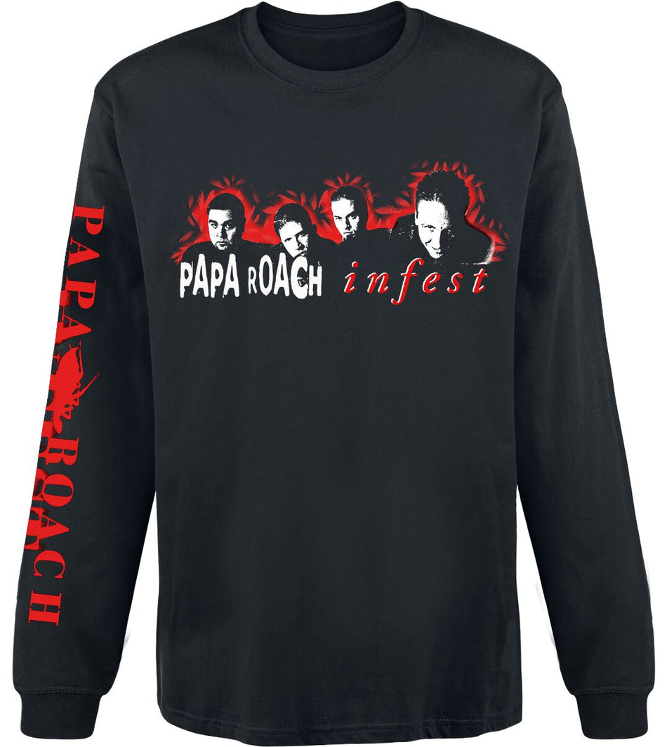 T-shirt manches longues  de Papa Roach - Infest Photo - S à XXL - pour Homme - noir - Papa Roach