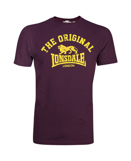 T-Shirt Manches courtes  de Lonsdale London - Original - M à XXL - pour Homme - rouge foncé - Lonsdale London