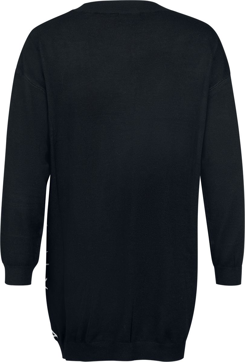 Robe mi-longue Gothic de Banned Alternative - Lunaire Knit Dress - S à 4XL - pour Femme - noir/blanc - Banned Alternative - View 2
