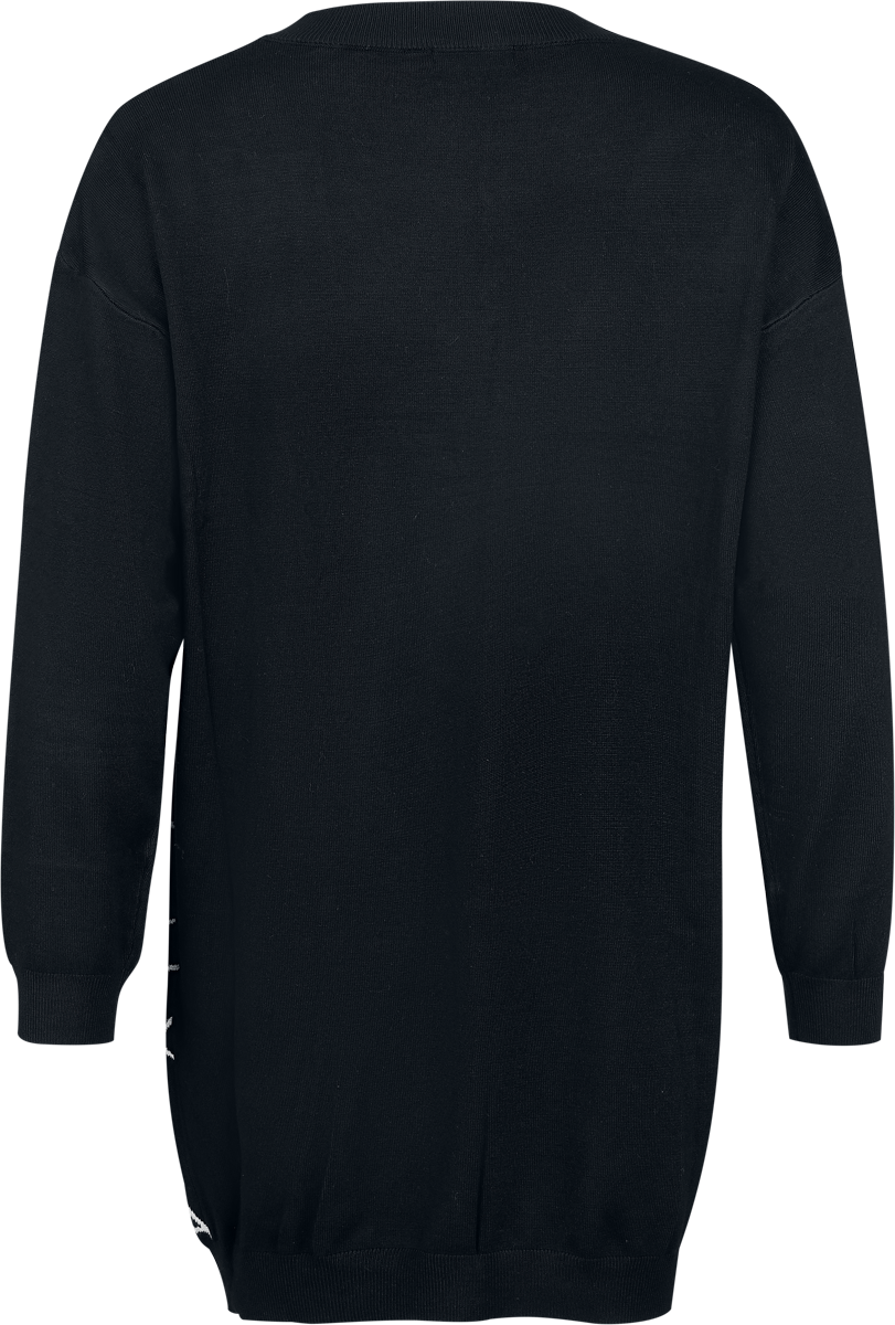 Robe mi-longue Gothic de Banned Alternative - Lunaire Knit Dress - S à 4XL - pour Femme - noir/blanc - Banned Alternative - View 2