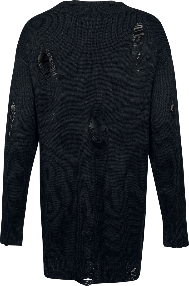 Robe mi-longue Gothic de Banned Alternative - Skadi Knit Dress - S à 4XL - pour Femme - noir/lilas - Banned Alternative - View 2