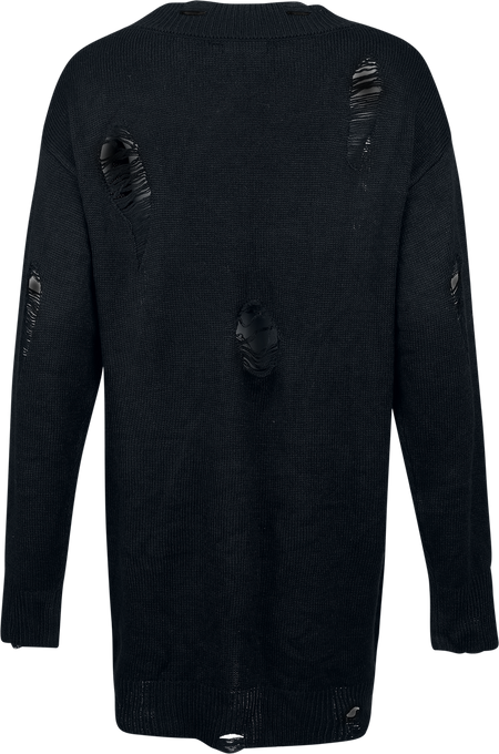 Robe mi-longue Gothic de Banned Alternative - Skadi Knit Dress - S à 4XL - pour Femme - noir/lilas - Banned Alternative - View 2