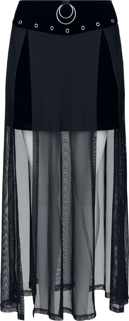 Jupe courte Gothic de Banned Alternative - Obsidian - Jupe - XS à M - pour Femme - noir - Banned Alternative