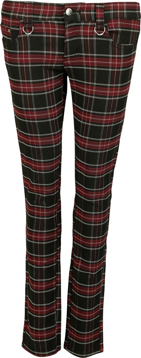 Pantalon en toile  de Banned Alternative - Pantalon Forever Yours - XS à S - pour Femme - noir/rouge - Banned Alternative