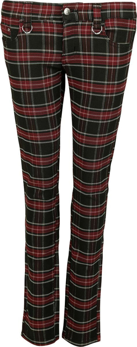 Pantalon en toile  de Banned Alternative - Pantalon Forever Yours - XS à S - pour Femme - noir/rouge - Banned Alternative