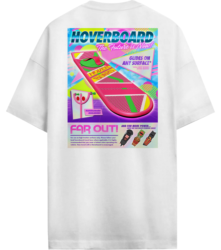 T-Shirt Oversize  de Retour Vers Le Futur - Hoverboard Far Out! - Oversize - M à XXL - pour Homme - blanc - Retour Vers Le Futur - View 2