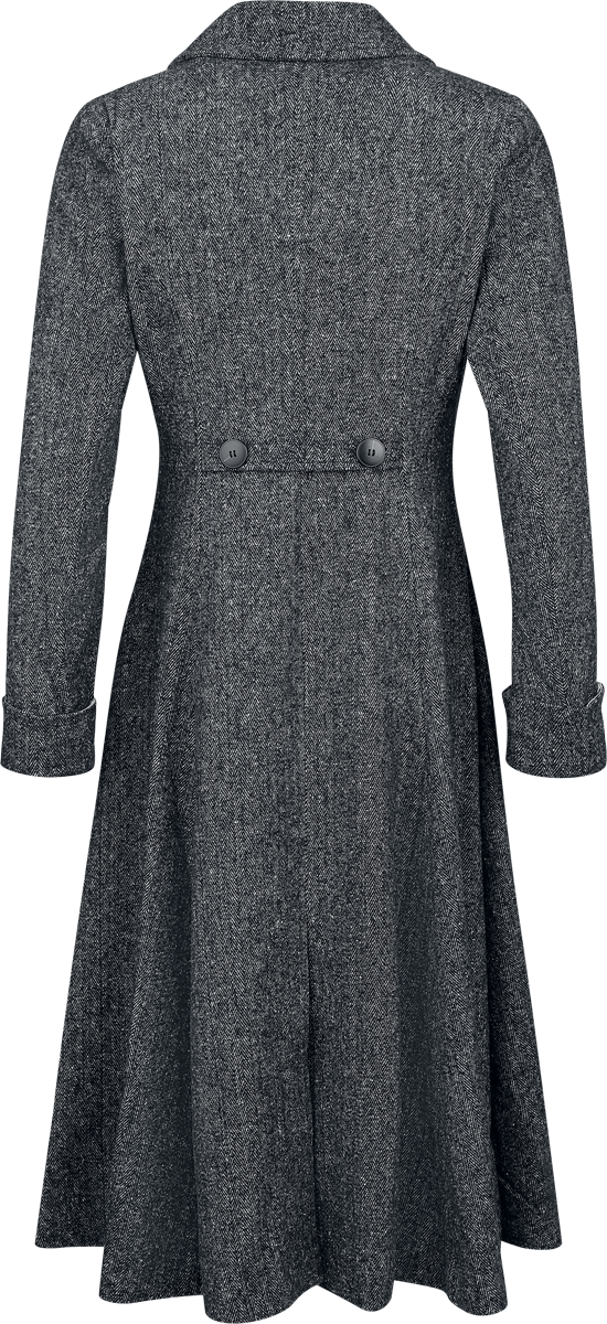 Manteaux Rockabilly de Banned Retro - Abigal Coat - XS à 4XL - pour Femme - gris - Banned Retro - View 2