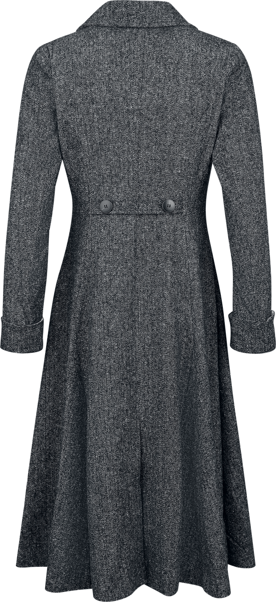 Manteaux Rockabilly de Banned Retro - Abigal Coat - XS à 4XL - pour Femme - gris - Banned Retro - View 2