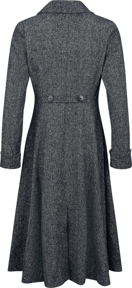 Manteaux Rockabilly de Banned Retro - Abigal Coat - XS à 4XL - pour Femme - gris - Banned Retro - View 2