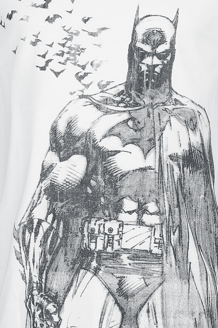 T-Shirt Manches courtes  de Batman - Batman's Fly - S à XXL - pour Homme - blanc - Batman - View 2