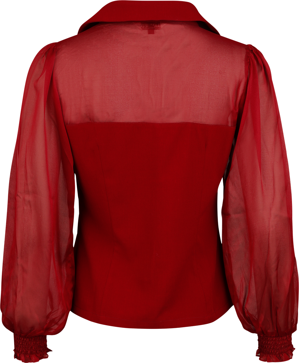 Chemisier Rockabilly de Banned Retro - Bonnie Blouse - XS à XXL - pour Femme - rouge - Banned Retro - View 2