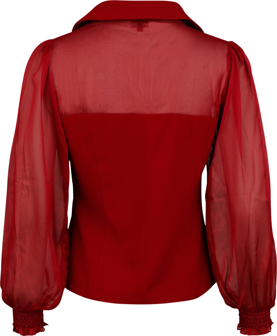 Chemisier Rockabilly de Banned Retro - Bonnie Blouse - XS à XXL - pour Femme - rouge - Banned Retro - View 2