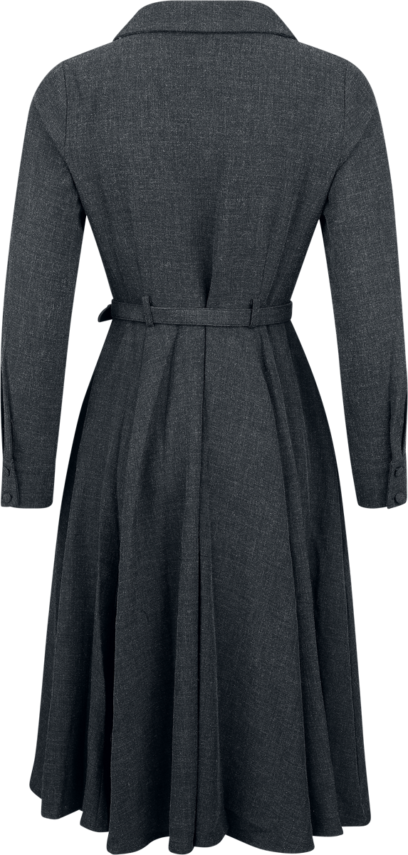 Robe mi-longue Rockabilly de Banned Retro - Marigold Dress - XS à 4XL - pour Femme - noir - Banned Retro - View 2