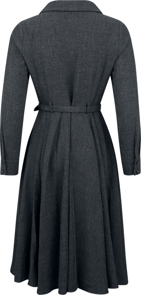 Robe mi-longue Rockabilly de Banned Retro - Marigold Dress - XS à 4XL - pour Femme - noir - Banned Retro - View 2