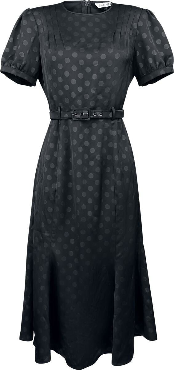 Robe longue Rockabilly de Banned Retro - Iris - Robe à Pois - XS à XXL - pour Femme - noir - Banned Retro