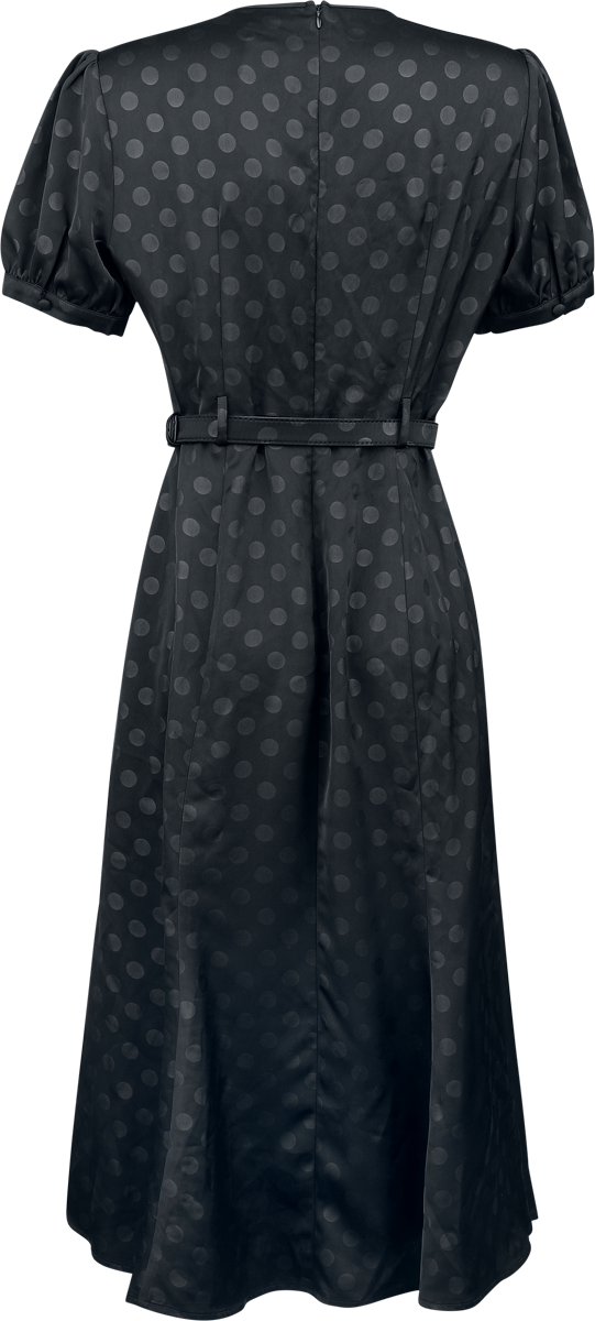Robe longue Rockabilly de Banned Retro - Iris - Robe à Pois - XS à XXL - pour Femme - noir - Banned Retro - View 2