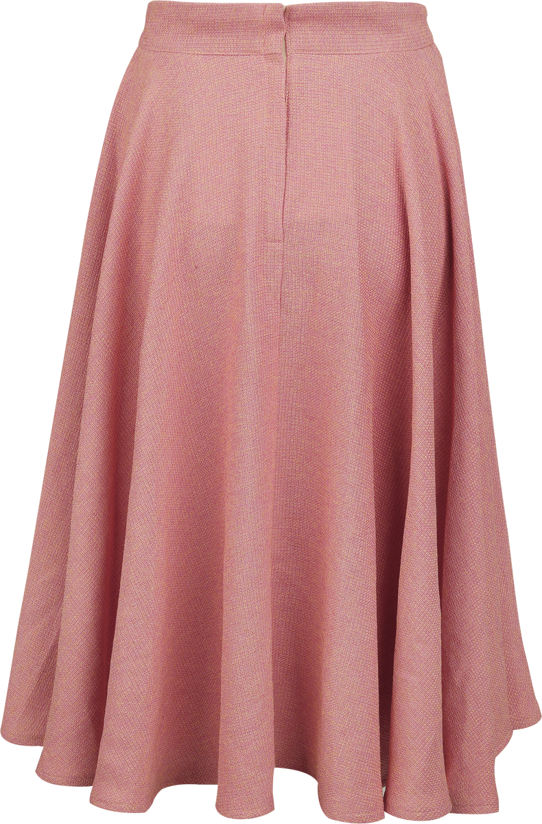 Jupe mi-longue Rockabilly de Banned Retro - Cary Texture Skirt - XS à XXL - pour Femme - rose clair - Banned Retro - View 2
