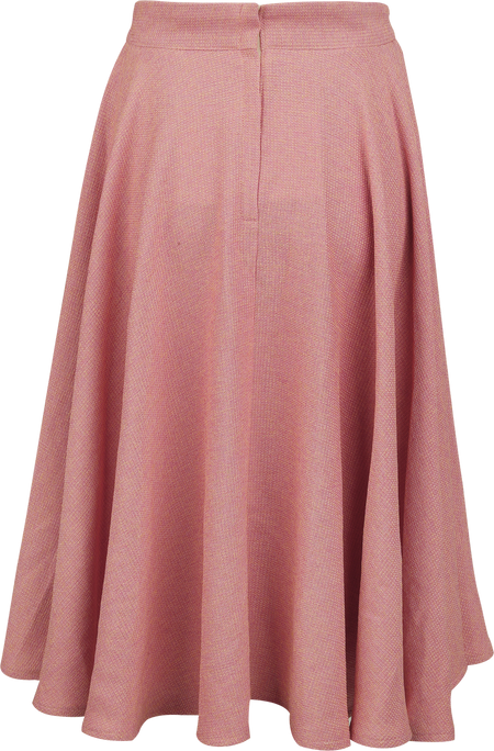 Jupe mi-longue Rockabilly de Banned Retro - Cary Texture Skirt - XS à XXL - pour Femme - rose clair - Banned Retro - View 2