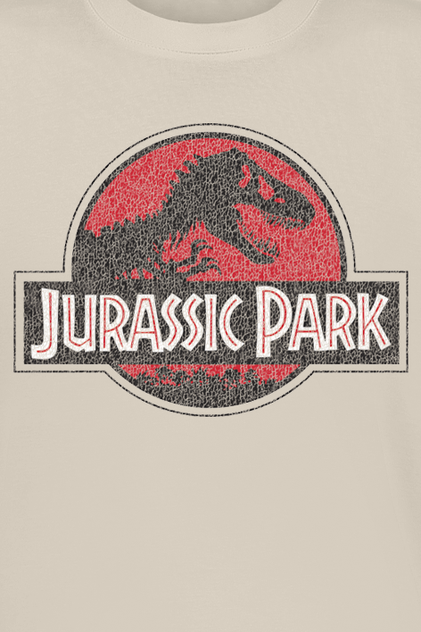 T-Shirt Manches courtes  de Jurassic Park - Grunge Logo Jurassic - S à XXL - pour Homme - sable - Jurassic Park - View 2