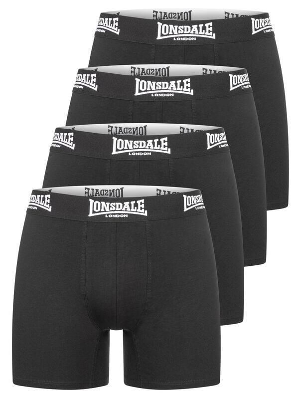 Boxer  de Lonsdale London - West Challow (Lot de 4) - S à 3XL - pour Homme - noir - Lonsdale London