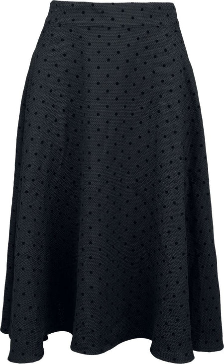 Jupe mi-longue Rockabilly de Banned Retro - Annie Rose Spot Skirt - XS à 4XL - pour Femme - noir - Banned Retro