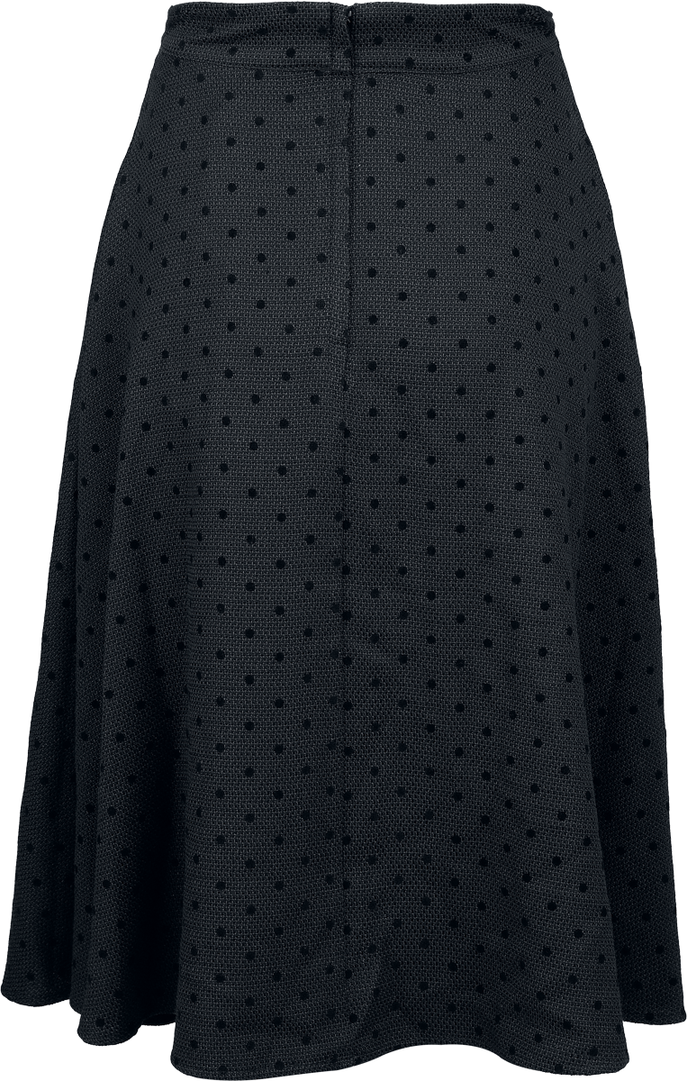 Jupe mi-longue Rockabilly de Banned Retro - Annie Rose Spot Skirt - XS à 4XL - pour Femme - noir - Banned Retro - View 2