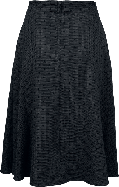 Jupe mi-longue Rockabilly de Banned Retro - Annie Rose Spot Skirt - XS à 4XL - pour Femme - noir - Banned Retro - View 2