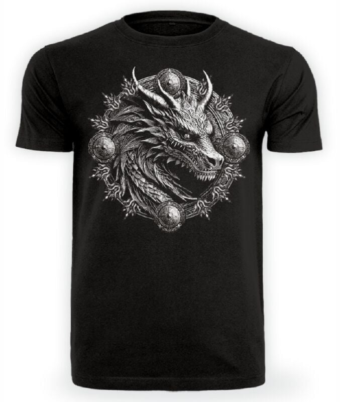 T-Shirt Manches courtes  de Axel Hermann - Firedragon - S à 4XL - pour Homme - noir - Axel Hermann
