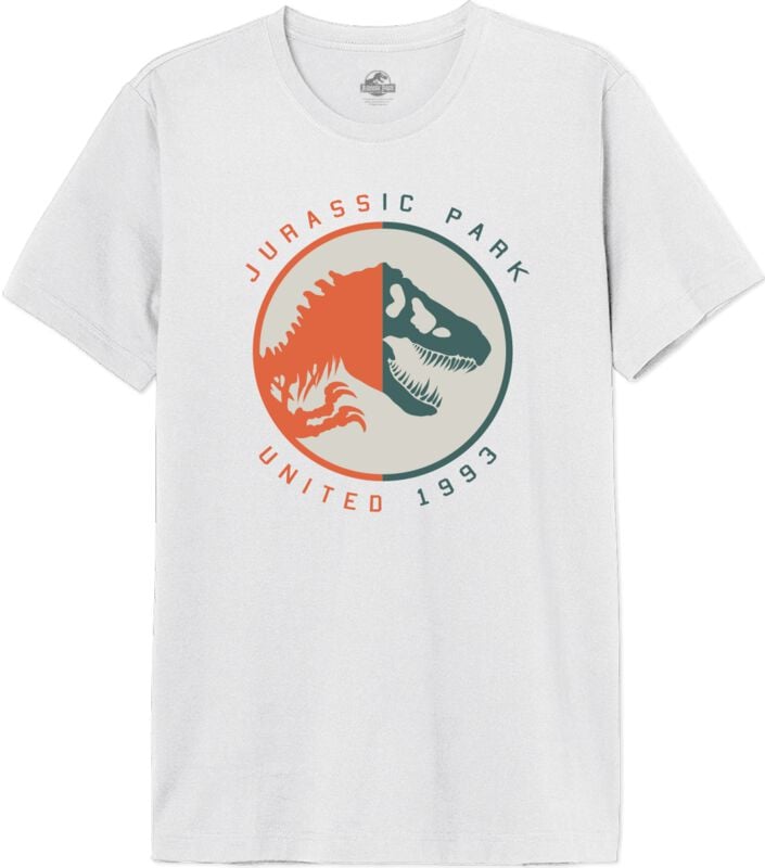 T-Shirt Manches courtes  de Jurassic Park - United 1993 - S à XXL - pour Homme - blanc - Jurassic Park
