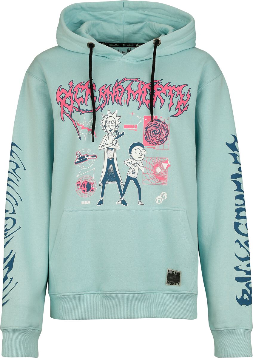 Sweat-shirt à capuche  de Rick & Morty - Rick & Morty - Portail - S à XXL - pour Homme - menthe - Rick & Morty