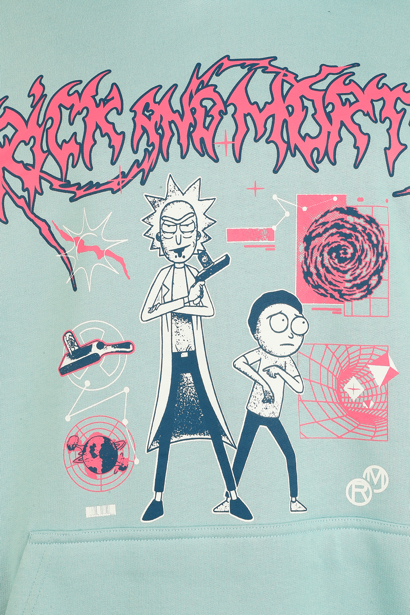 Sweat-shirt à capuche  de Rick & Morty - Rick & Morty - Portail - S à XXL - pour Homme - menthe - Rick & Morty - View 2