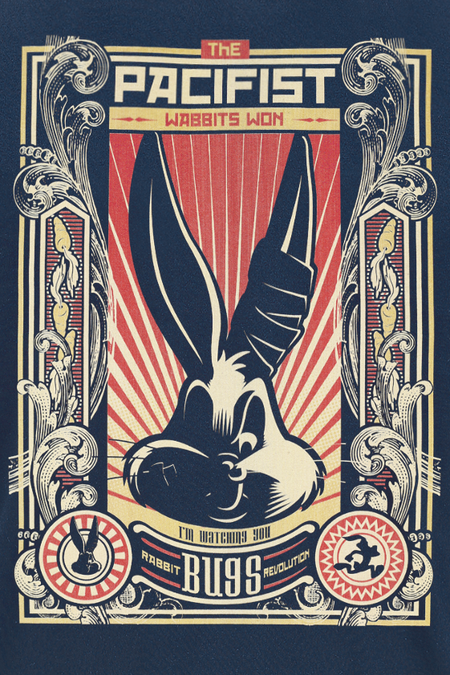 T-Shirt Manches courtes  de Looney Tunes - Bugs Bunny - S à XXL - pour Homme - marine - Looney Tunes - View 2