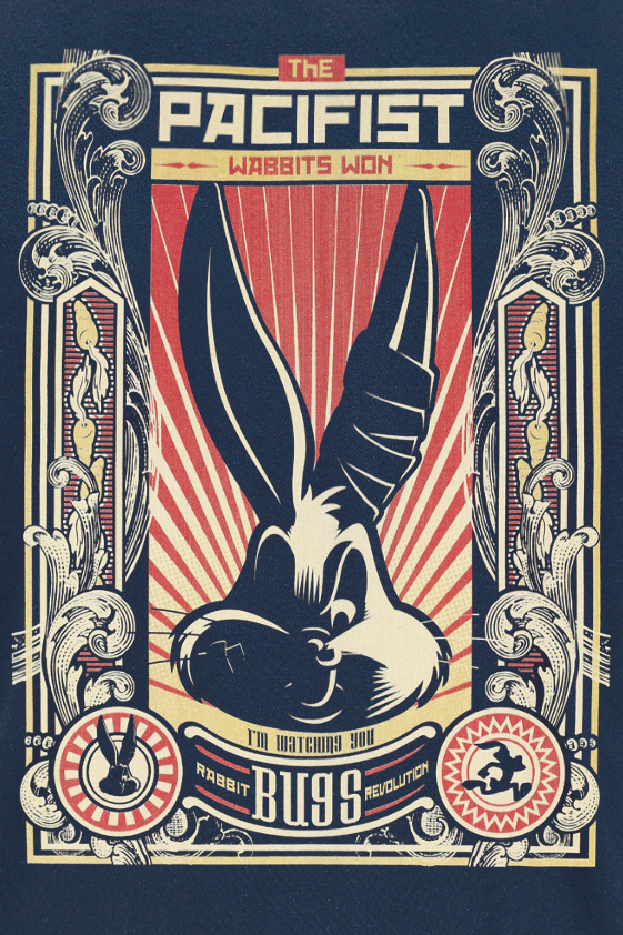 T-Shirt Manches courtes  de Looney Tunes - Bugs Bunny - S à XXL - pour Homme - marine - Looney Tunes - View 2