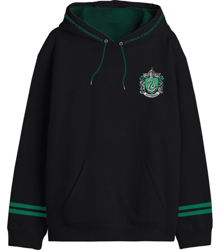 Sweat-shirt à capuche  de Harry Potter - Slytherin - House Crest - S à XXL - pour Homme - noir - Harry Potter