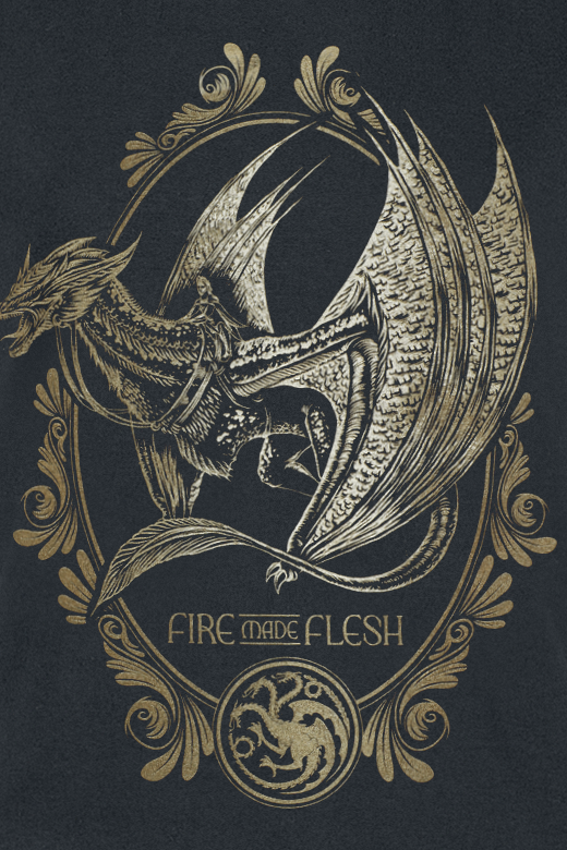 T-Shirt Manches courtes  de Game Of Thrones - House of the Dragon - Fire Made Flesh - S à XXL - pour Femme - noir - Game Of Thrones - View 2