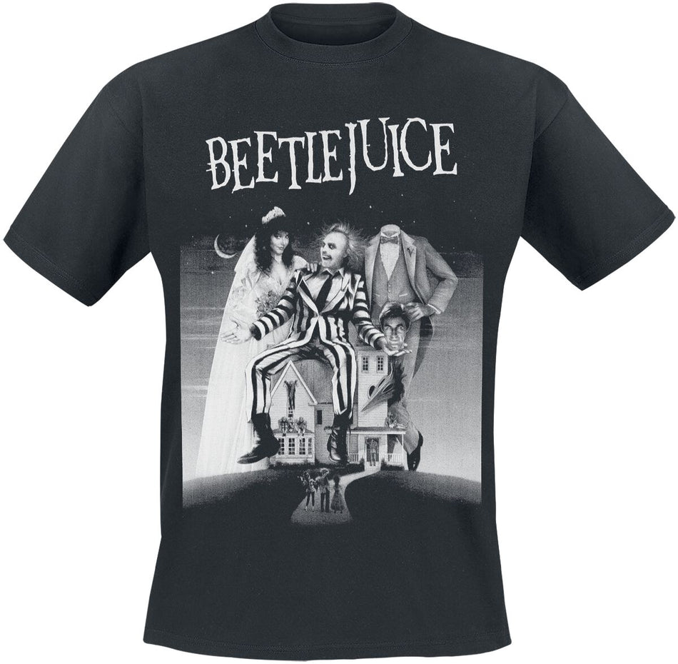 T-Shirt Manches courtes  de Beetlejuice - S à XL - pour Homme - noir - Beetlejuice