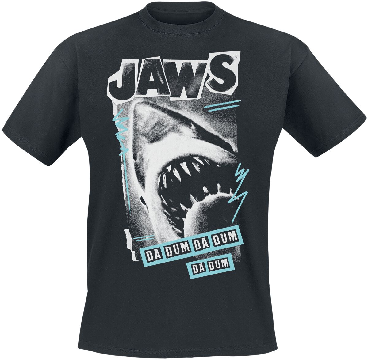 T-Shirt Manches courtes  de Jaws - Les Dents de la Mer - Da Dum Da Dum Da Dum - S à XXL - pour Homme - noir - Jaws