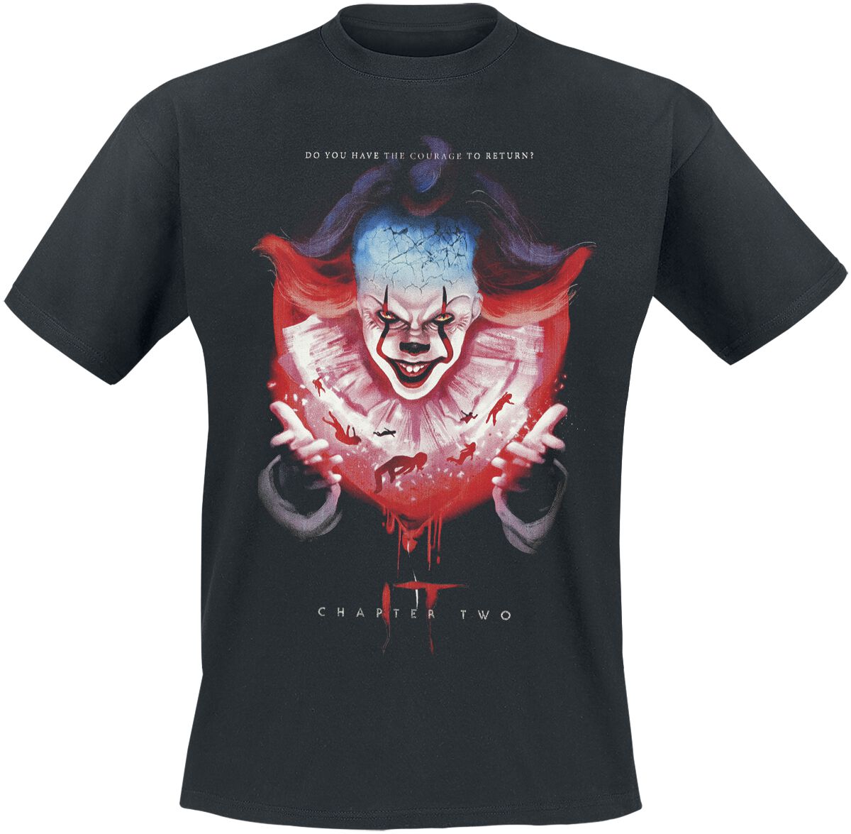 T-Shirt Manches courtes  de ÇA - Blood Balloon - Clown - S à XXL - pour Homme - noir - ÇA