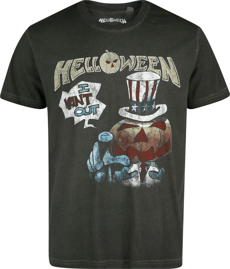 T-Shirt Manches courtes  de Helloween - I Want Out - S à 4XL - pour Homme - anthracite - Helloween