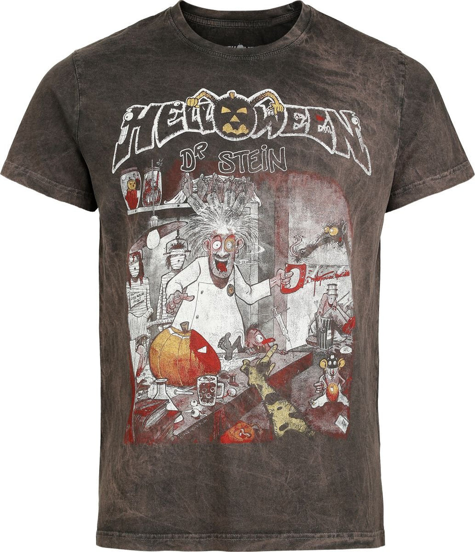 T-Shirt Manches courtes  de Helloween - Dr. Stein - S à 4XL - pour Homme - gris - Helloween