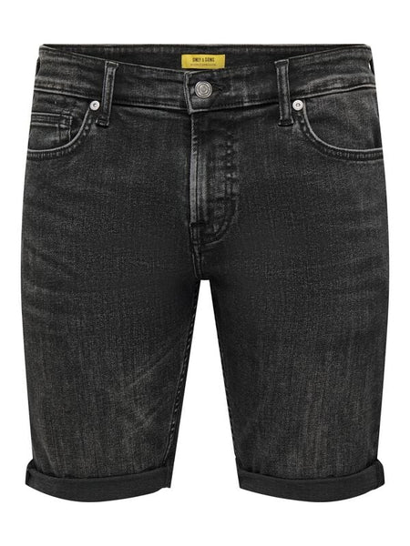 Short  de ONLY and SONS - ONSPLY WB 5192 TAI DNM SHORTS NOOS - XL à XXL - pour Homme - noir - ONLY and SONS