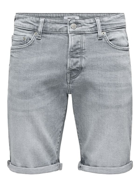 Short  de ONLY and SONS - ONSPLY MGD 8774 TAI DNM SHORTS NOOS - S à XXL - pour Homme - gris - ONLY and SONS