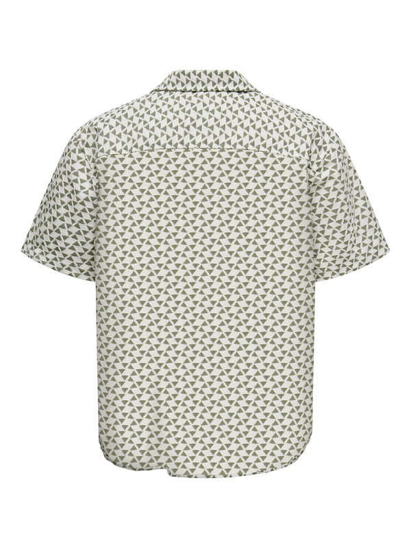 Chemise manches courtes  de ONLY and SONS - ONSCHARMY SS RESORT AOP SHIRT - S à M - pour Homme - vert/blanc - ONLY and SONS - View 2