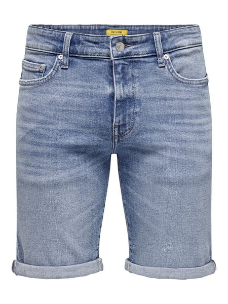 Short  de ONLY and SONS - ONSPLY MBD 8772 TAI DNM SHORTS NOOS - S à XL - pour Homme - bleu - ONLY and SONS