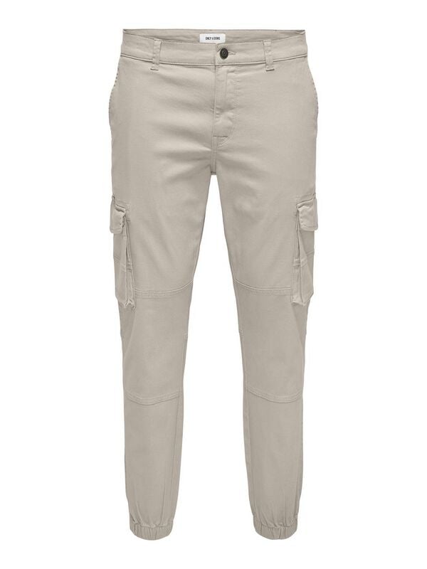 Pantalon Cargo  de ONLY and SONS - ONSCARTER LIFE CUFF 0013 NOOS - Pantalon Cargo - W31L32 à W34L34 - pour Homme - beige - ONLY and SONS