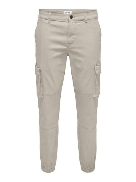 Pantalon Cargo  de ONLY and SONS - ONSCARTER LIFE CUFF 0013 NOOS - Pantalon Cargo - W31L32 à W34L34 - pour Homme - beige - ONLY and SONS