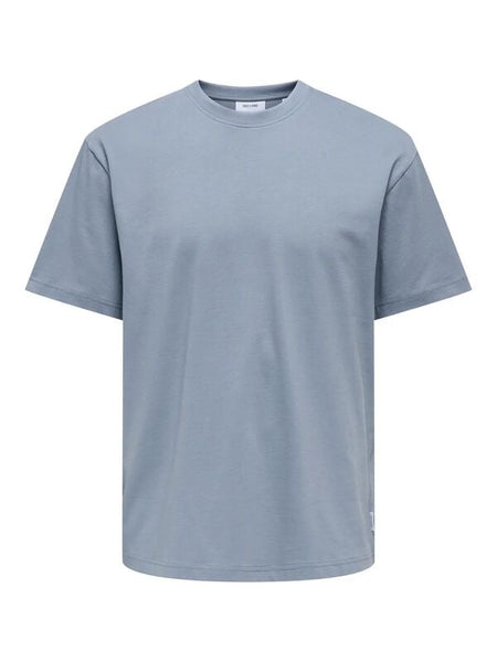 T-Shirt Manches courtes  de ONLY and SONS - ONSFRED LIFE RLX NOOS - T-SHIRT - S à XXL - pour Homme - bleu - ONLY and SONS